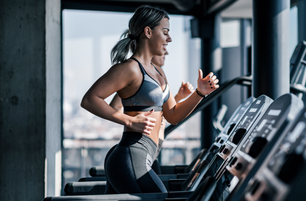 Runner on treadmill
